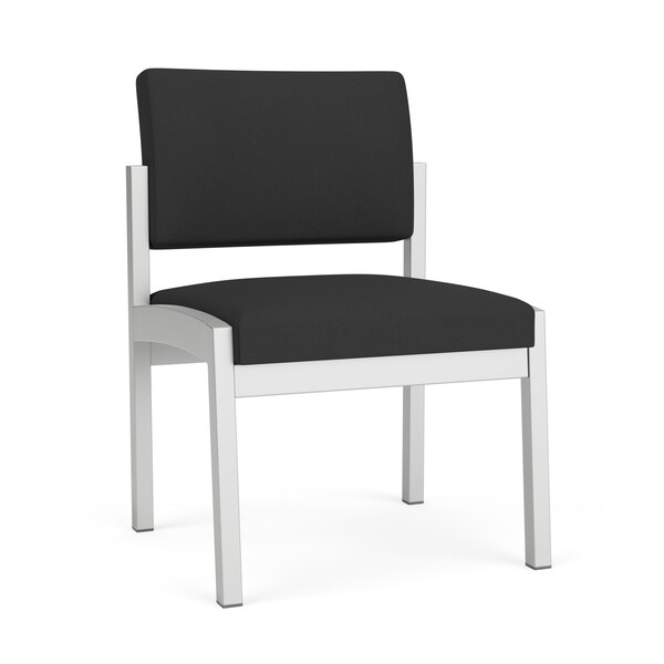 Lesro Lenox Steel Armless Guest Chair, Graphite (Gray) Seat, Graphite Back, 22.5 W 24.5 L 32 H, No Arms LS1102 - main
